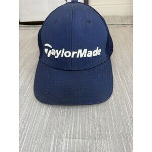 TaylorMade Golf Hat Cap Blue Mesh SLDR Tour Preferred Flex Fit 57cm